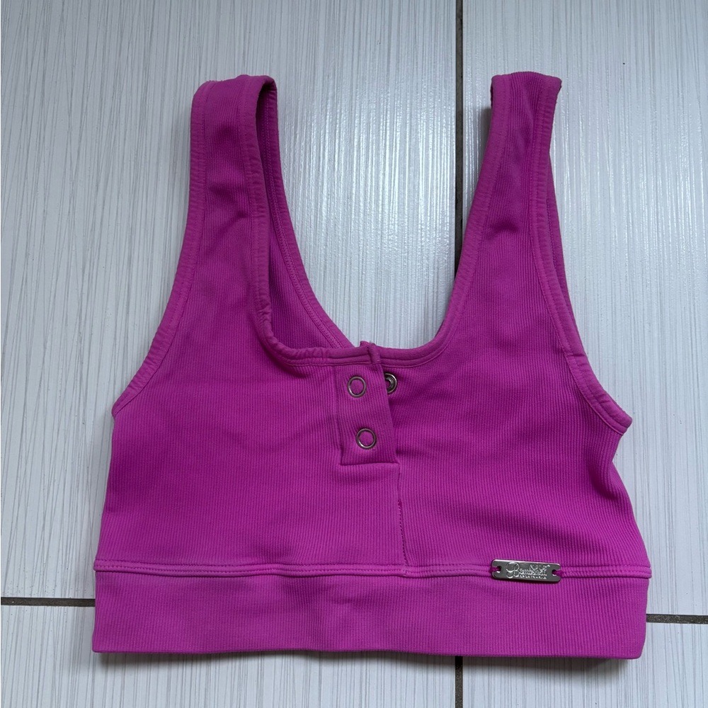 Bombshell Sportswear Pink Seamless Snap Bra XS/S